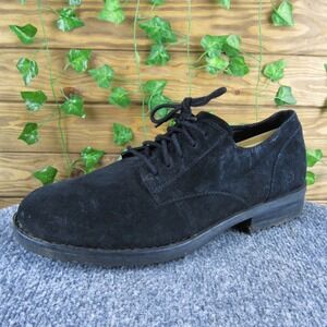 Born Men 11 Black Suede Lace Up Casual Comfort Oxford Shoes Rugged‎ Sole